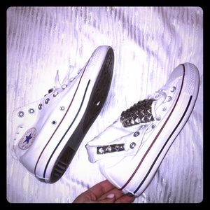 Customized studded converse sneakers Boys size 6.5